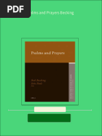 Psalms and Prayers Becking All Chapter Instant Download