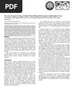 SPE/IADC 52836 On-Line Torque & Drag: A Real-Time Drilling Performance Optimization Tool