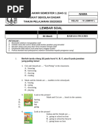 CT Soal Sas 1 Bahasa Inggris Kelas 4