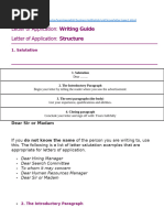 Letter of Application - (Apply For A Job)