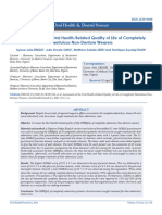 Assessment of The Oral Healthrelated Quality of Life of Completely Edentulous Nondenture Wearers