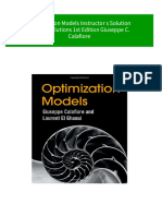 (FREE PDF Sample) Optimization Models Instructor S Solution Manual Solutions 1st Edition Giuseppe C. Calafiore Ebooks