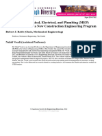 Design of A Mechanical Electrical and Plumbing Mep Course To Enhance A New Construction Engineering Program