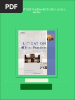 PDF Litigation and Trial Practice 6th Edition Janis L. Walter Download