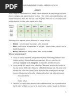 Topic 2 IMPLEMENTATION ARRAYS AND STACKS