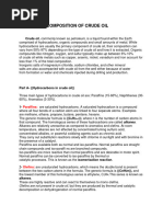 Composition of Crude Oil