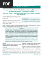 Development of An Effective Triantibiotic Formulation For Enterococcus Faecalis in The Treatment of Endodontic Pathology