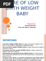 Care of Low Birth Weight Baby