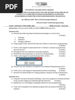 SPC 2206 Spe 2207 Object Oriented Programming II Year II Semester II-1