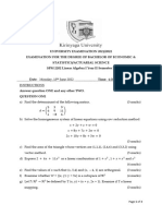 SPM 2202 Linear Algebra I Year II Semester II