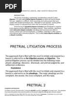 Alternative, Judicial and E-Dispute Resolution