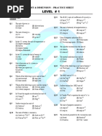 Unit & Dimension - Practice Sheet