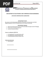 Advanced Communication Lab - 17ECL67