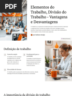 Elementos Do Trabalho Divisao Do Trabalho Vantagens e Desvantagens