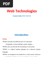 Web Technologies: Course Code