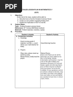 Detailed Lesson Plan in Mathematics Iv