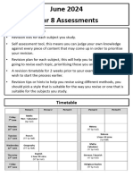 Y8 Summer Revision Booklet For Students