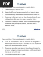 Five Types of Reservoir Fluids