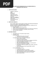 Aspectos Basicos de Una Anamnesis Psicológica