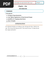 Chapter 1 Design of Experiment