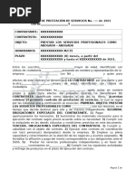 Formato de Contrato de Prestacion de Servicios Abogado