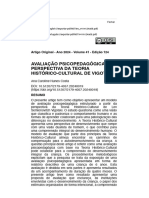 Revista Da Associação Brasileira de Psicopedagogia - Avaliação Psicopedagógica Na Perspectiva Da Teoria Histórico-Cultural de Vigotski