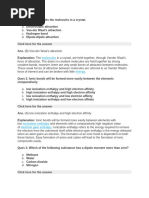 Chemical Bonding Mcqs