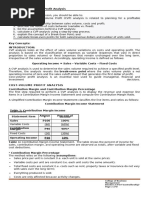 Cost Volume Profit Analysis