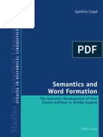 Semantics and Word Formation: Cynthia Lloyd