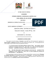 Moronge Company Advocates V Kenya Airports Authority (Civil Appeal 262of2012) 2014KECA816 (KLR) (21february2014) (Judgment)