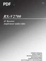 RX V2700 Manual