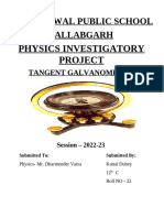 Physics Investigatory Project Class 12 T