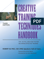 Creative Training Techniques Handbook Tips, Tactics, and How-To's For Delivering Effective Training