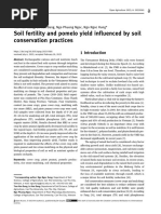 Soil Fertility and Pomelo Yield Influenced by Soil Conservation Practices