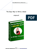 The Easy Way To Write A Novel Write