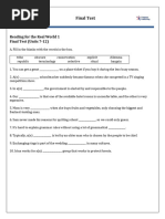 RRW 4th B1 Final Test