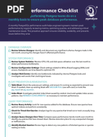 Postgres Performance Check List - Pganalyze