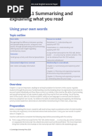 Lessonplan 2 1 Summarising Explaining ASAL General Paper