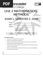 2018 11MM Exam 1 Semester 2