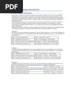 Pediatric Dosage Calculations