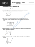 WS On Area of Parallelogram and Triangle