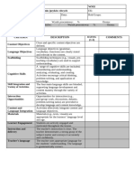 CLIL Lesson and Teacher Evaluation Table