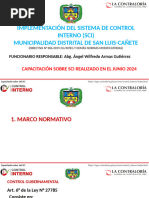 Capacitacion Del Sistema de Control Interno y Su Importancia en La Gestión MD San Luis 2024