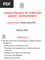 CHEM-224 Lecture 1 - Electrochemistry