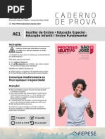 Caderno de Prova: Auxiliar de Ensino - Educação Especial - Educação Infantil / Ensino Fundamental