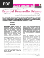 Ecos Del Desarrollo Urbano