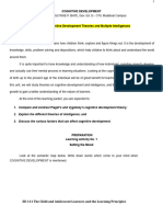 Unit 8 - Semi-Finals - Cognitive Development Theories and Multiple Intelligences