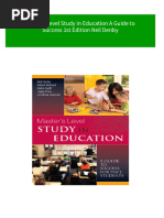 Full Download Masters Level Study in Education A Guide To Success 1st Edition Neil Denby PDF