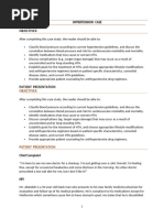PHCL 413 - Hypertension Case