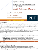 Lecture 4 - Energy Audit, Monitoring and Targeting